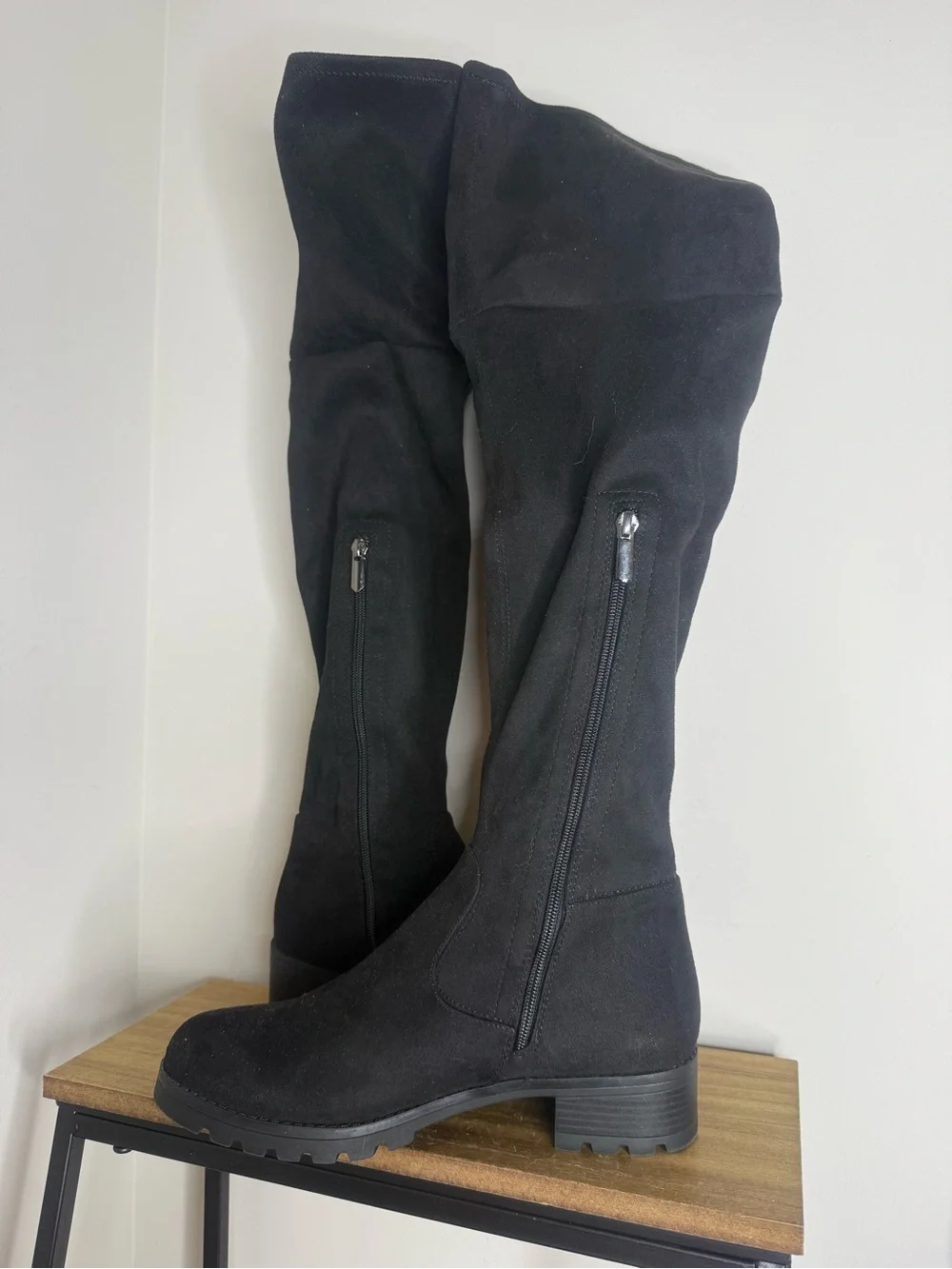 Limelight Black Over-the-Knee Suede Boots
